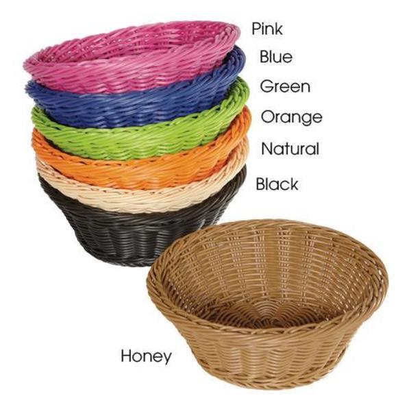 G.E.T. Enterprises Designer Polyweave Honey 9 1/2 in Round Basket WB-1501-H